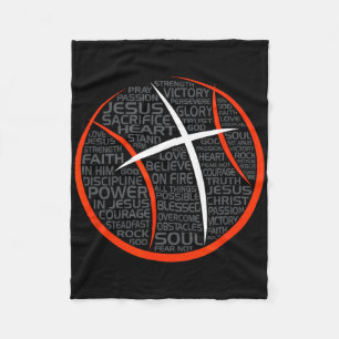 Sketll Christian Athlete Jesus  Fleece Blanket