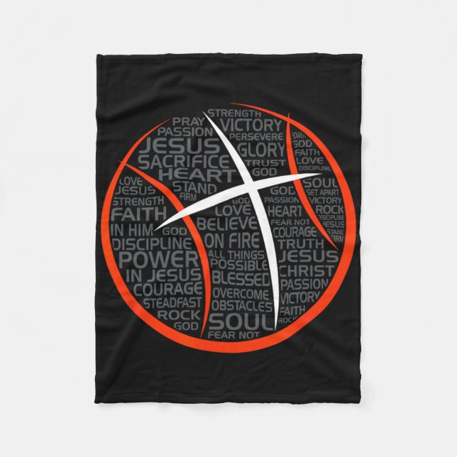 Sketll Christian Athlete Jesus  Fleece Blanket (Front)