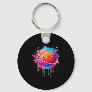 Sketll Drip Splash Boys Tie Dye Colorful Sketll Te Keychain