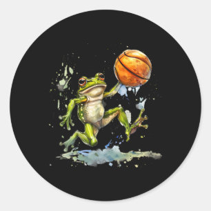 Sketll Frog Artwork Sketll Lover Toad Watercolor  Classic Round Sticker