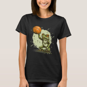 Sketll Frog Sketll Lover Toad Watercolor Artwork T-Shirt