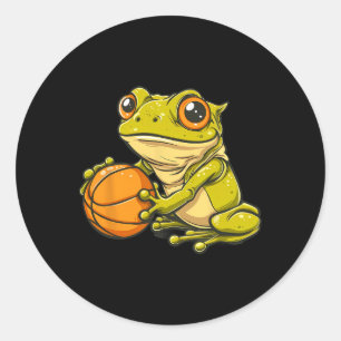Sketll Frog Toad Drawing Sketll Player Animal Art Classic Round Sticker