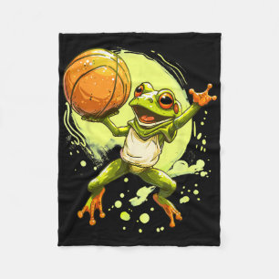 Sketll Frog Toad Sketll Lover Watercolor Artwork Fleece Blanket