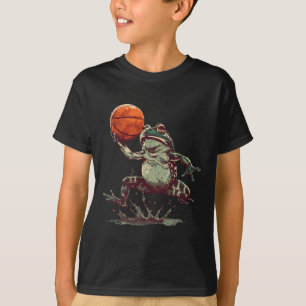 Sketll Frog Toad Watercolor Sketll Hoop Animal Art T-Shirt