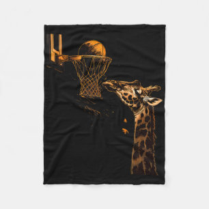 Sketll Giraffe Animal Art Sketll Lover Slam Dunk 1 Fleece Blanket