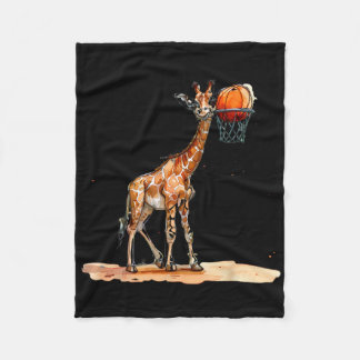 Sketll Giraffe Sketll Player Artwork Slam Dunk  Fleece Blanket