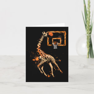 Sketll Giraffe Slam Dunk Drawing Sketll Lover  Card