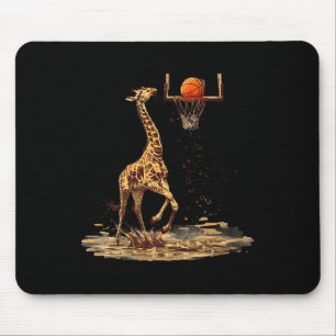 Sketll Giraffe Slam Dunk Sketll Lover Drawing Mouse Pad