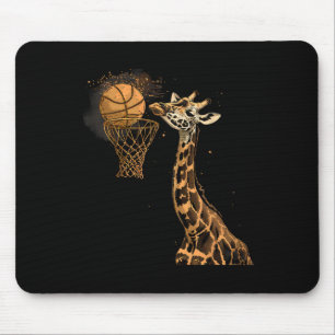 Sketll Giraffe Slam Dunk Sketll Player Animal Art  Mouse Pad