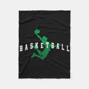 Sketll Green Team Player Varsity Text  Fleece Blanket