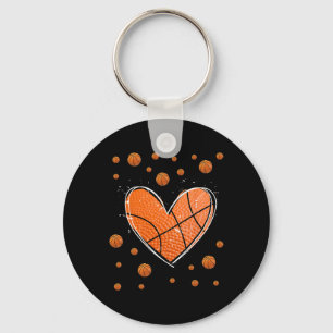 Sketll Heart Valentines Day For Boys Girls Sports Keychain