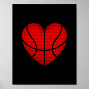 Sketll Heart Valentines Day For Boys Girls Sports Poster