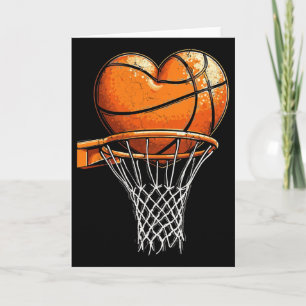 Sketll Heart Valentines Day Sports Boys Youth  Card