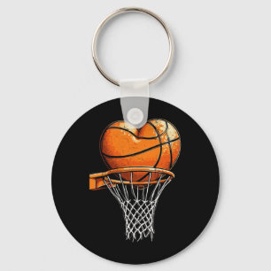 Sketll Heart Valentines Day Sports Boys Youth Keychain