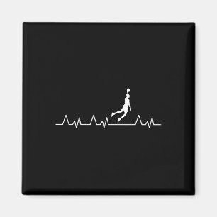 Sketll Heartbeat Bll Sketll Player Dunk Sport Gift Magnet