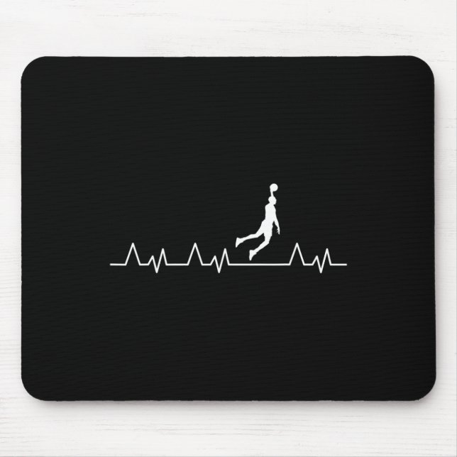 Sketll Heartbeat Bll Sketll Player Dunk Sport Gift Mouse Pad (Front)