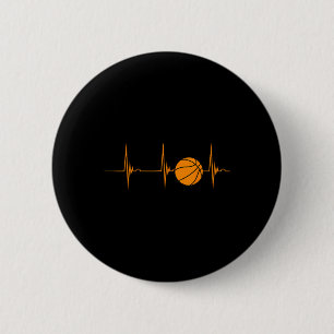 Sketll Heartbeat Ekg Pulse Sports Playing Sketll 2 Inch Round Button