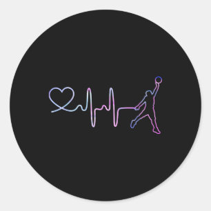 Sketll Heartbeat For Men Kids Teens Sketll Player  Classic Round Sticker