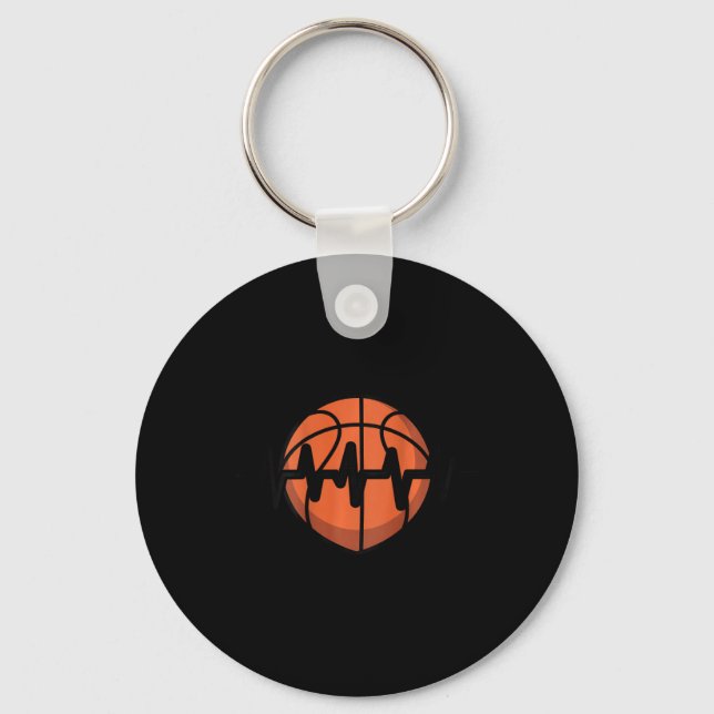 Sketll Heartbeat Pulse Design  Keychain (Front)