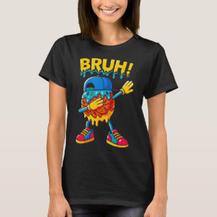 Sketll Ice Cream Drip Boys Girls Cute Dabbing Game T-Shirt