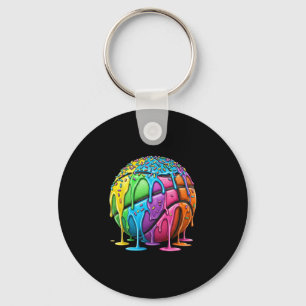 Sketll Ice Cream Drip For Boys Girls Dripping Sket Keychain