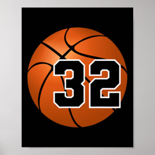 Sketll Jersey Lucky Favourite Number #32  Poster