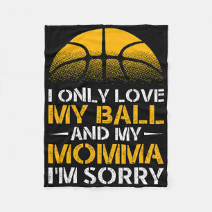 Sketll Lover I Only Love My Ll And My Momma Funny Fleece Blanket