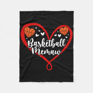 Sketll Memaw Heart Memaw Of A Sketll Player Memaw Fleece Blanket