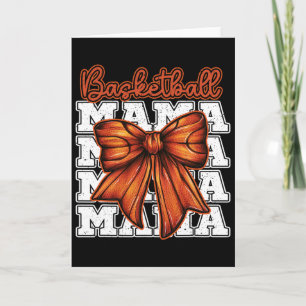 Sketll Mom Coquette Bow Sport Mama Mothers Day Gam Card