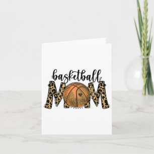 Sketll Mom Leopard Fun Sports Players Mother's Day Card