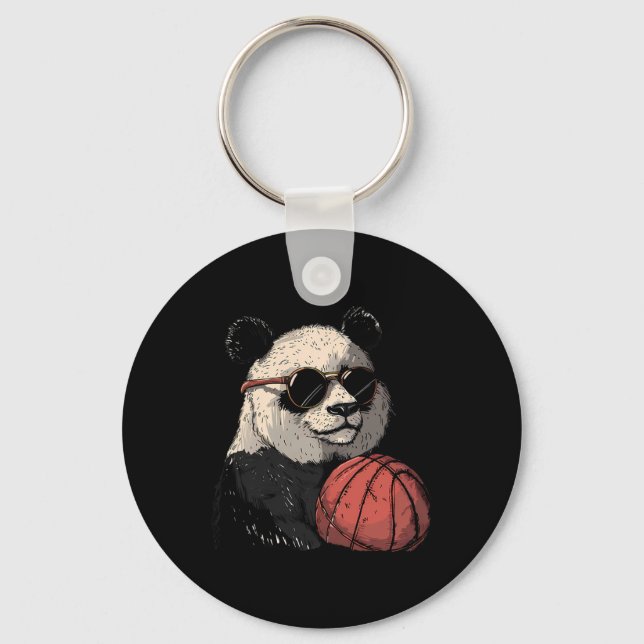 Sketll Panda Bear Artwork Sketll Lover Portrait  Keychain (Front)