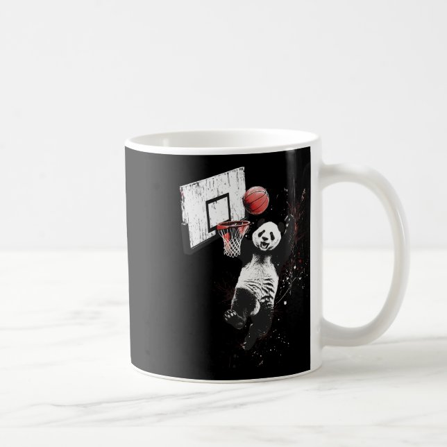 Sketll Panda Bear Slam Dunk Artwork Sketll Player  Coffee Mug (Right)