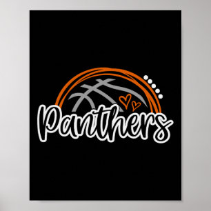 Sketll Panther School Sports Fan Team Spirit Poster