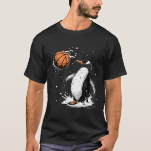 Sketll Penguin Nature Artwork Sketll Hoop Splash  T-Shirt