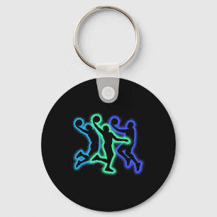 Sketll Player Dunking Silhouettes Men Sketll Boys Keychain