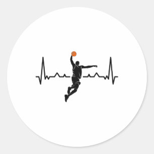 Sketll Player Heartbeat Ller Coach Men Sketll Fan Classic Round Sticker