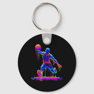 Sketll Player Ice Cream Drippy Melting Liquid Keychain