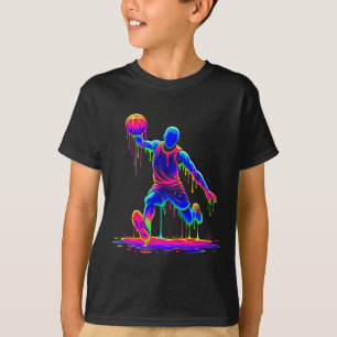 Sketll Player Ice Cream Drippy Melting Liquid T-Shirt