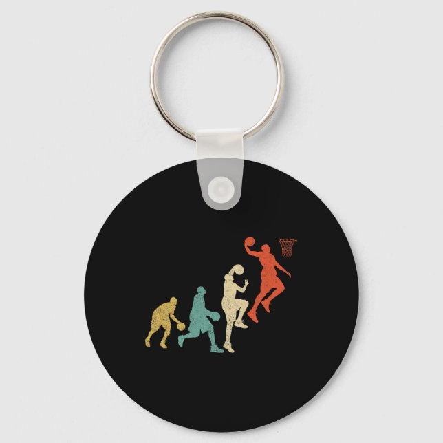 Sketll Player Retro Slam Dunk Forward Team Matchin Keychain (Front)