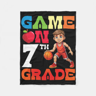Sketll Player Student Playing School Game On 7th G Fleece Blanket
