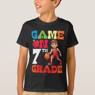 Sketll Player Student Playing School Game On 7th G T-Shirt