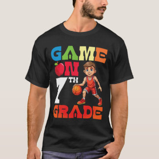 Sketll Player Student Playing School Game On 7th G T-Shirt