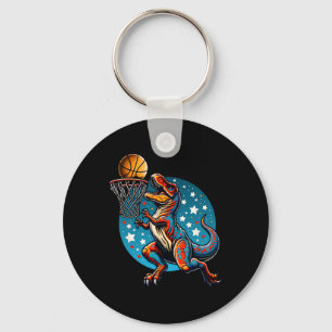 Sketll Player T-rex Dinosaur  Keychain
