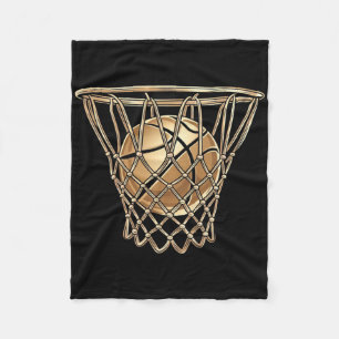 Sketll Player Trophy Game Coach Sports Sketll Hoop Fleece Blanket