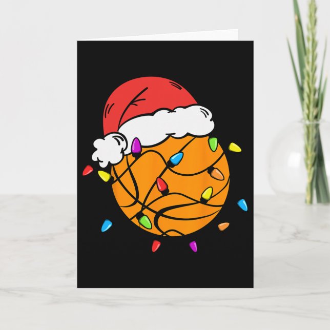 Sketll Santa Claus Hat Christmas Light Xmas Boys K Card (Front)