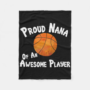 Sketll Shirt Proud Nana Of An Awesome Player  Fleece Blanket