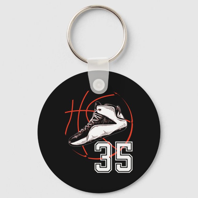 Sketll Shoes 35th Birthday Party Gift 35 Sports Lo Keychain (Front)
