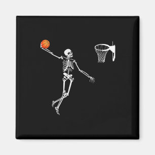 Sketll Skeleton Halloween Art-dunking Skeleton Magnet