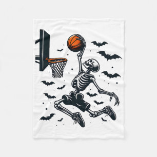 Sketll Skeleton Halloween Skeleton Sketll Player Fleece Blanket
