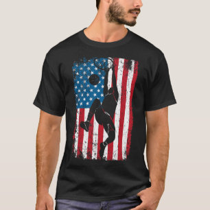 Sketll Slam Dunk Distressed American Flag Patrioti T-Shirt